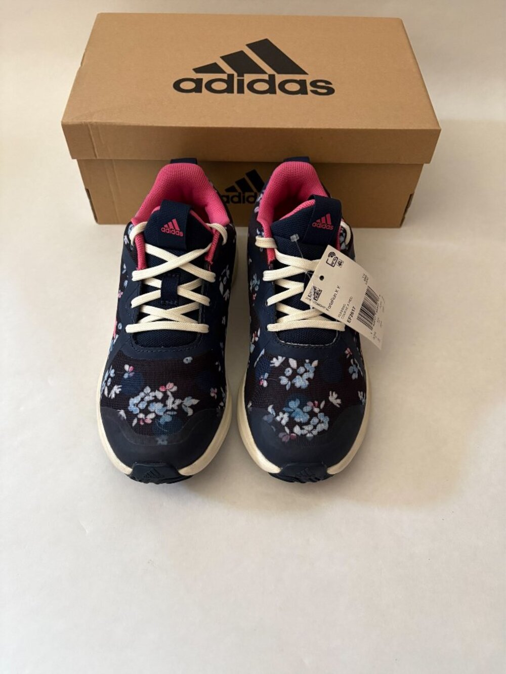 Kids Adidas FortaRun X K Floral Sneakers Size 2 NIB